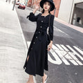 Korean Square Collar Women Dress Casual