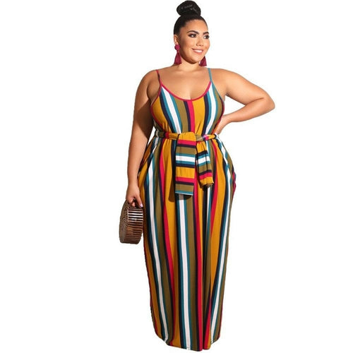 New Sexy Dresses Women Stripe Jumpsuit Bandage Stappy Long Romper
